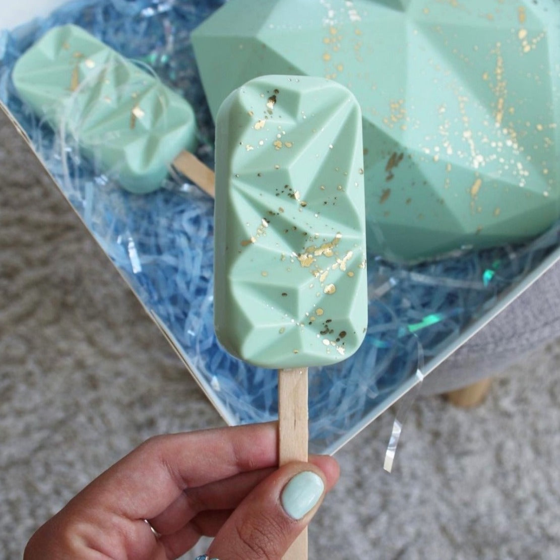 Geometric gem cakesicles silicone mold