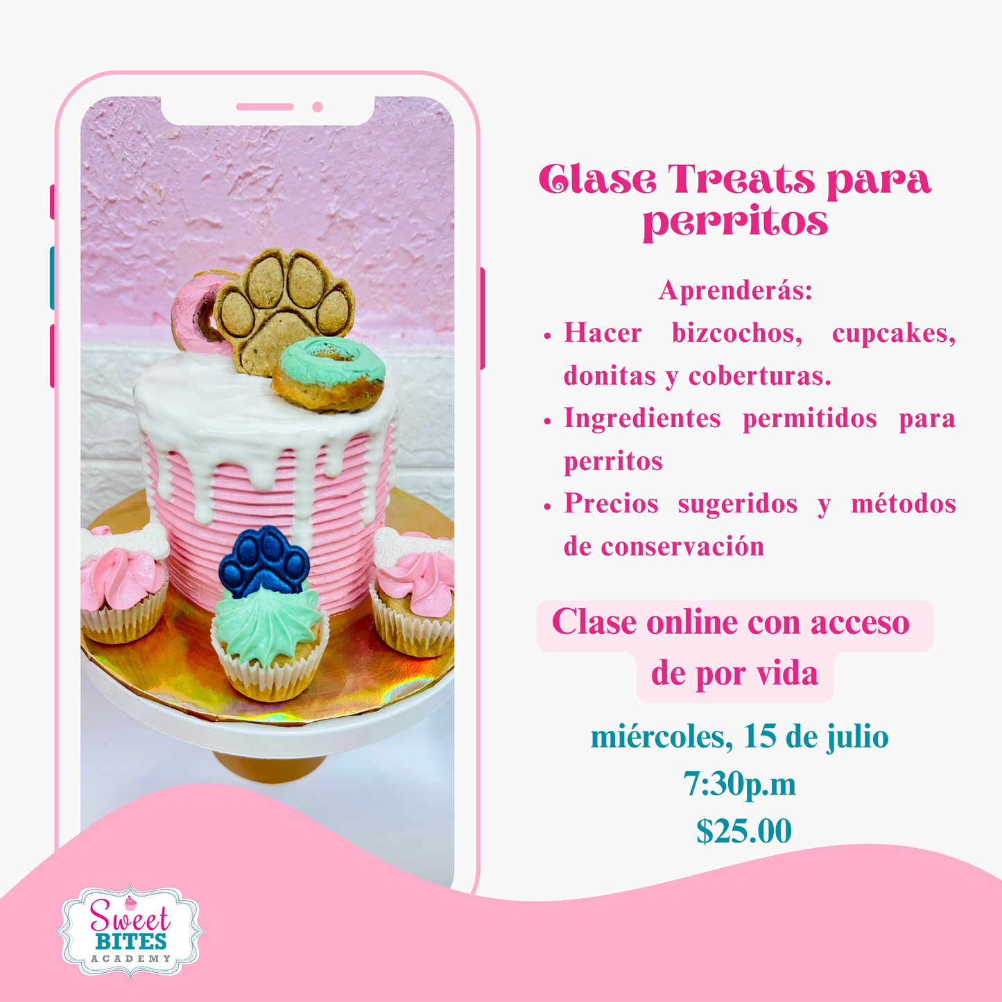 Clase Online de treats para perritos