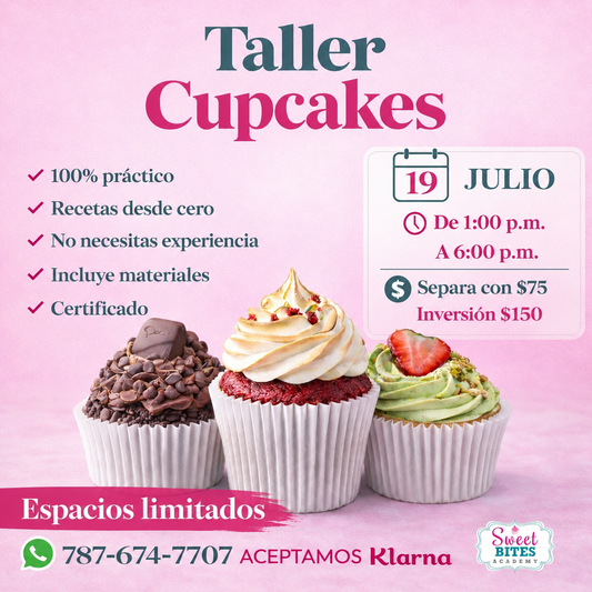 Taller Cupcakes De Sabores 19/Julio