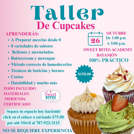 Taller Cupcakes De Sabores 26/octubre