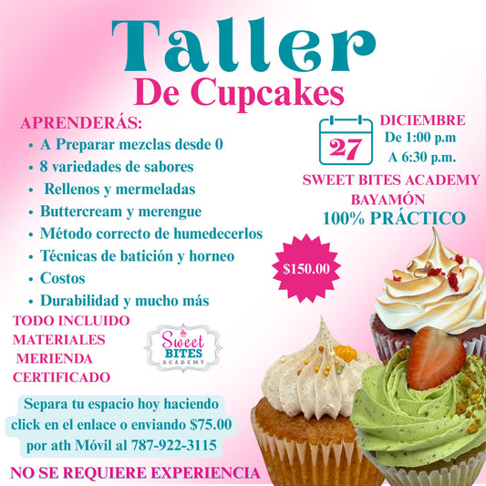Taller Cupcakes De Sabores 27/diciembre